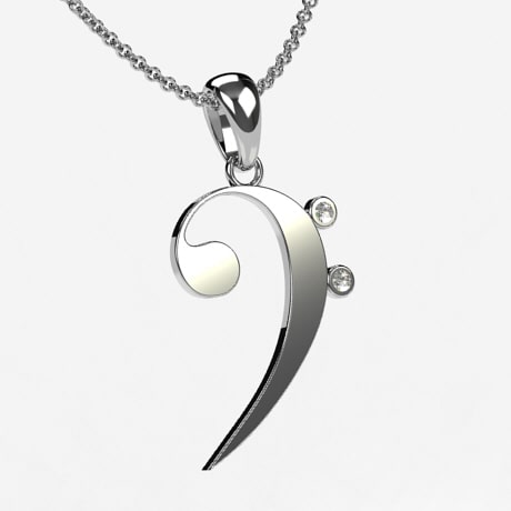 Or blanc 18 carats - Avec Diamants
