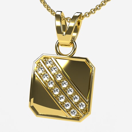 Or jaune 18 carats - Diamants Blancs