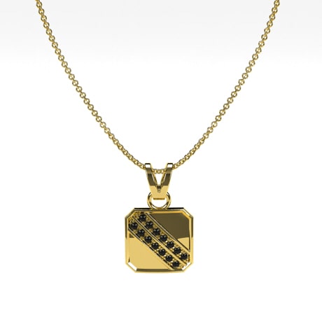 Or jaune 18 carats - Diamants Noirs