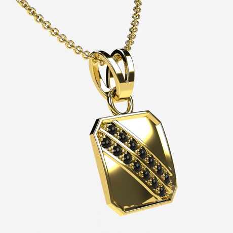 Or jaune 18 carats - Diamants Noirs