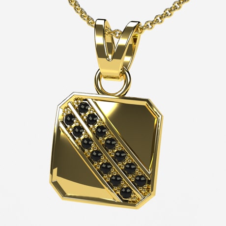 Or jaune 18 carats - Diamants Noirs