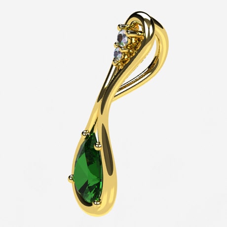 Or jaune 18 carats - Poire 6x4 mm