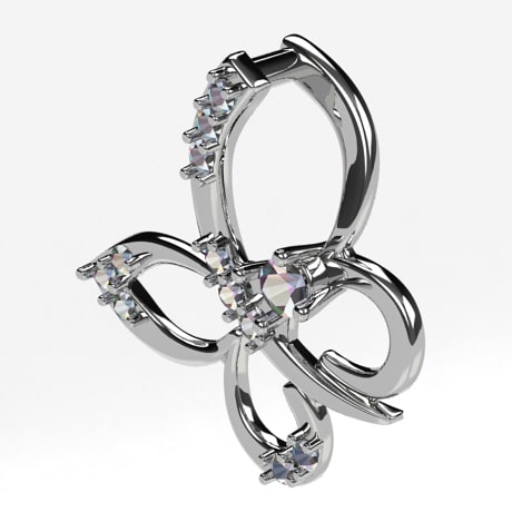 Or blanc 18 carats - Avec Diamants