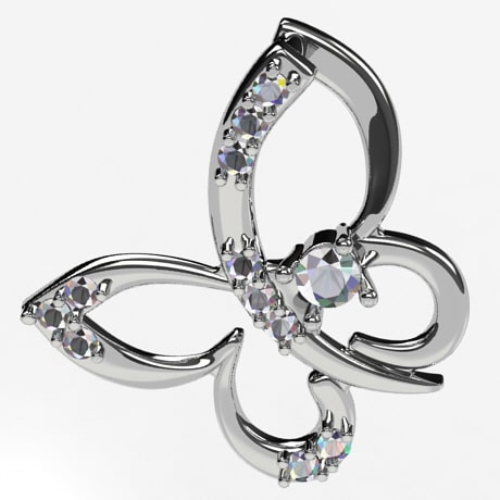 Or blanc 18 carats - Avec Diamants