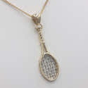 Pendentif Raquette De Tennis En Argent – Chaîne 55 Cm – Longueur Pendentif 2 Cm – Cadeau Sportif - 6