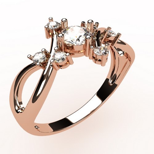 Or rose 18 carats