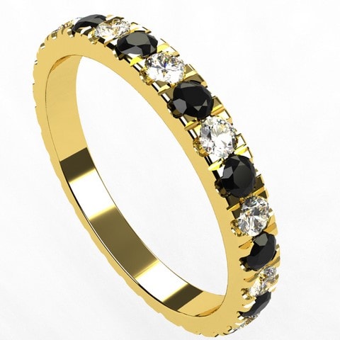 Alliance femme diamant noir best sale