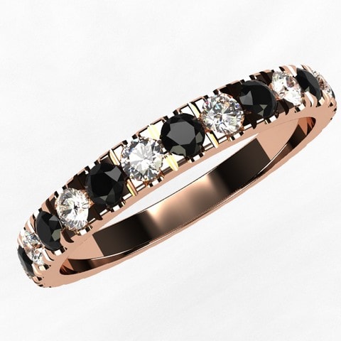 Alliance or rose diamant noir 2025