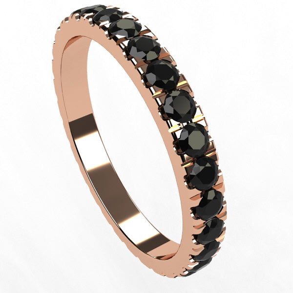 Alliance Diamant Noir pour Femme