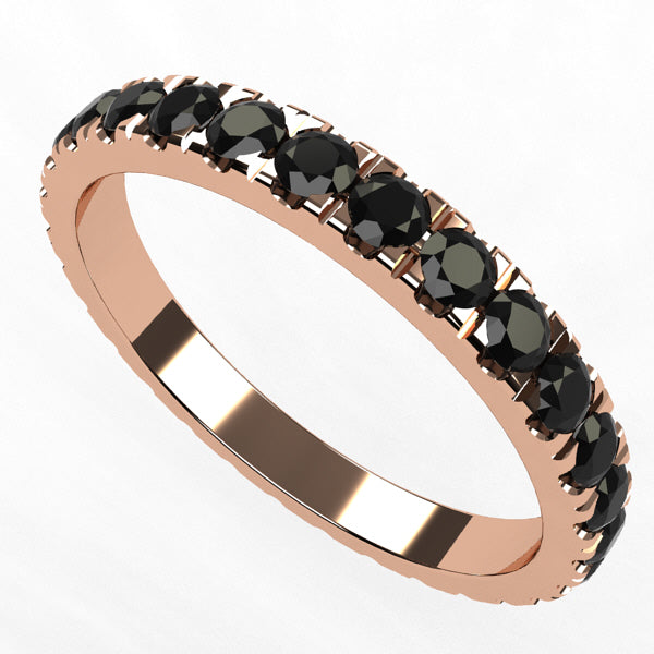 Alliance Diamant Noir pour Femme