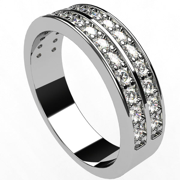Alliance Double Rang de Diamants