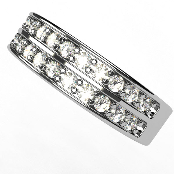 Alliance Double Rang de Diamants