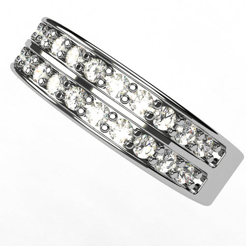 Alliance Double Rang de Diamants