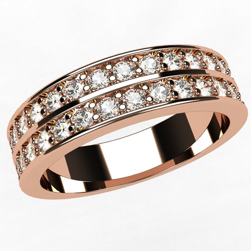 Alliance Double Rang de Diamants