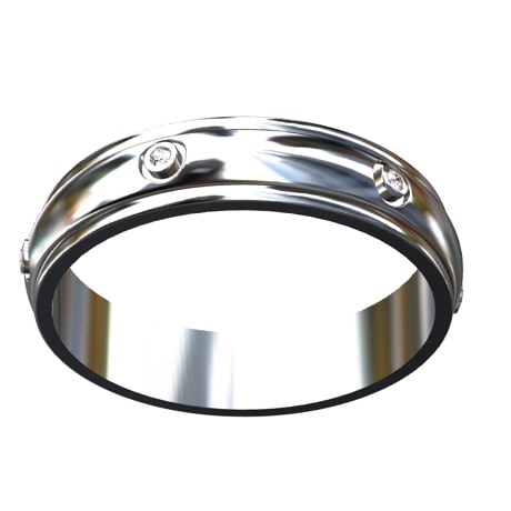 Alliance Diamant pour Homme en platine 950