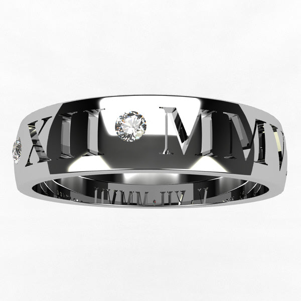 Bague chiffre romain homme new arrivals
