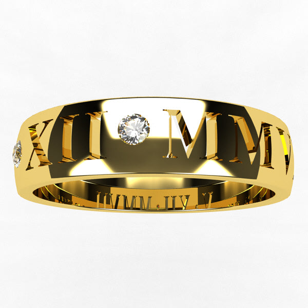 Alliance homme outlet chiffre romain