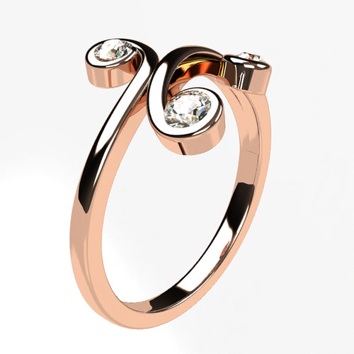 Or rose 18 carats