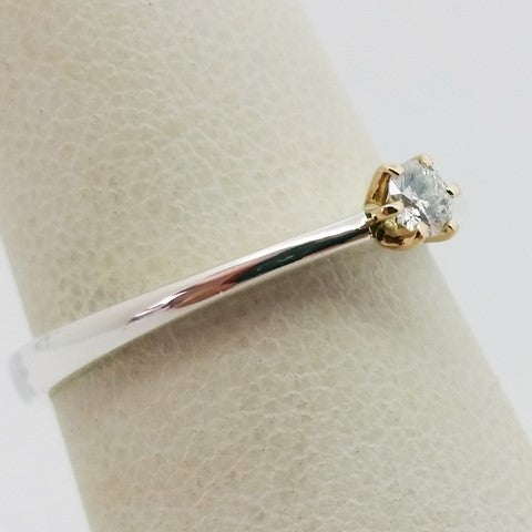 Solitaire argent diamant