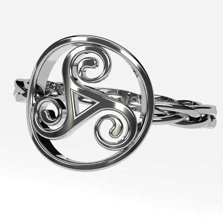 Bague sale triskel argent