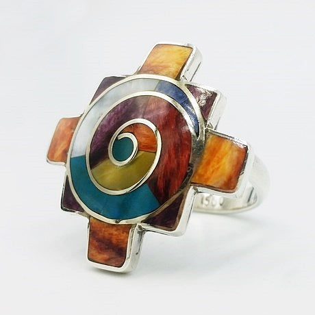 Bague chakana péruvienne