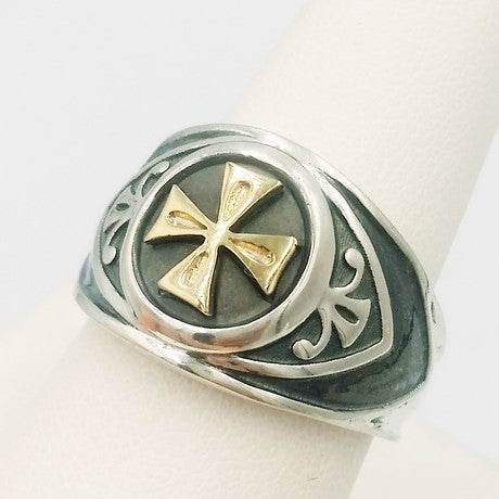 Bague Croix des Templiers en Argent