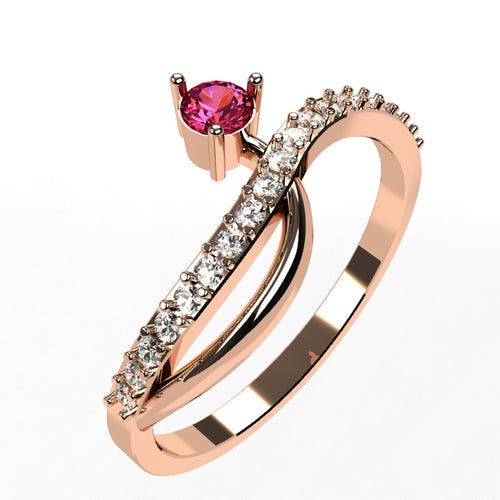 Or rose 18 carats