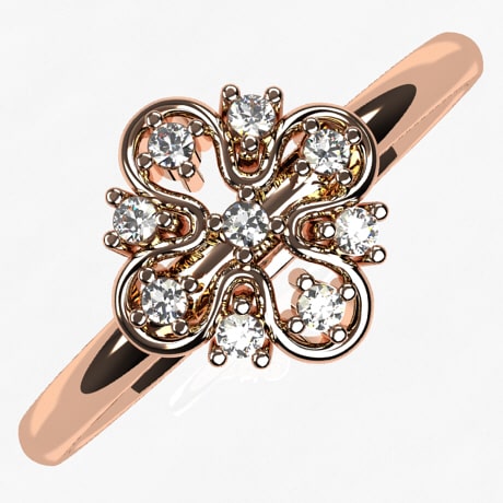 Or rose 18 carats