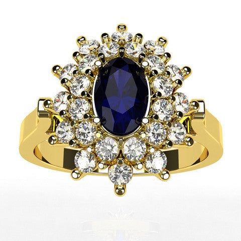 Or jaune 18 carats - Saphir