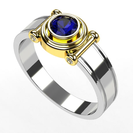 Bague pour Homme avec Pierre Précieuse - Main Image