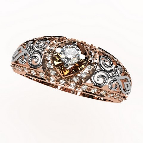 Or rose 18 carats
