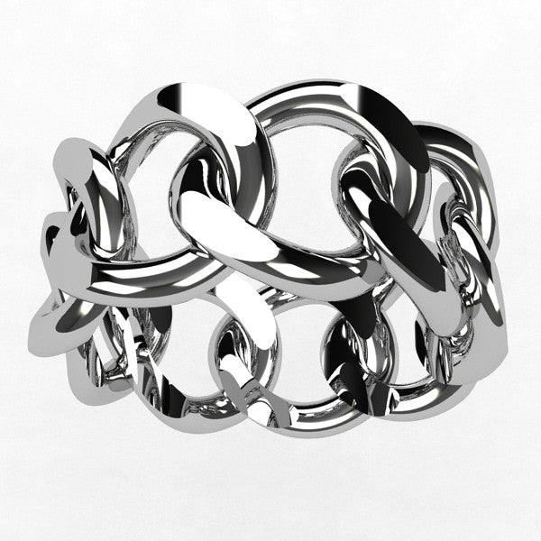 Bague Maille Gourmette en Or