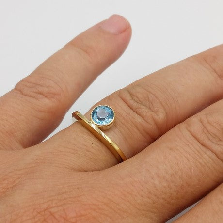 Or jaune 18 carats - Topaze