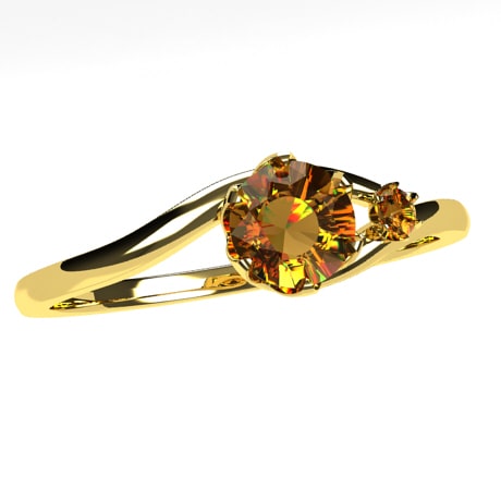 Or jaune 18 carats - Citrine