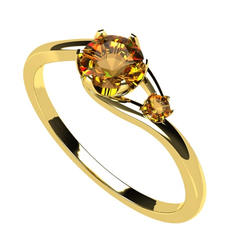 Or jaune 18 carats - Citrine