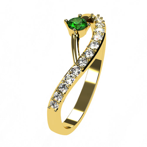 Or jaune 18 carats - Émeraude