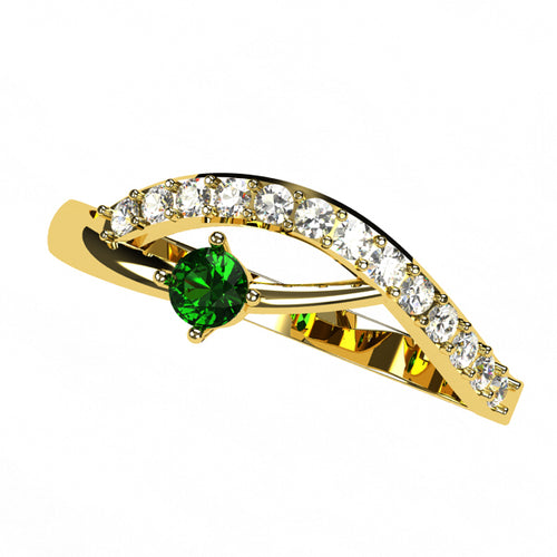 Or jaune 18 carats - Émeraude