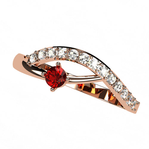 Or rose 18 carats - Rubis