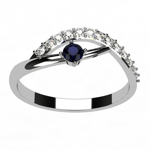 Or blanc 18 carats - Saphir
