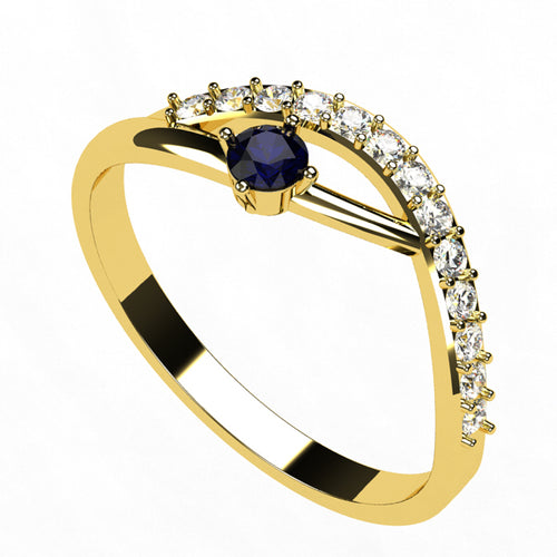 Or jaune 18 carats - Saphir