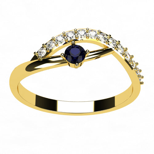 Or jaune 18 carats - Saphir