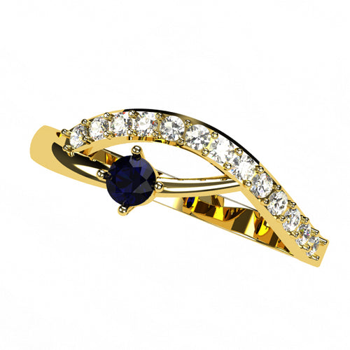 Or jaune 18 carats - Saphir