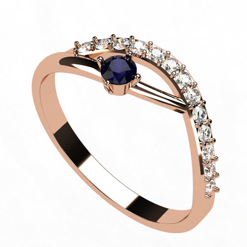 Or rose 18 carats - Saphir
