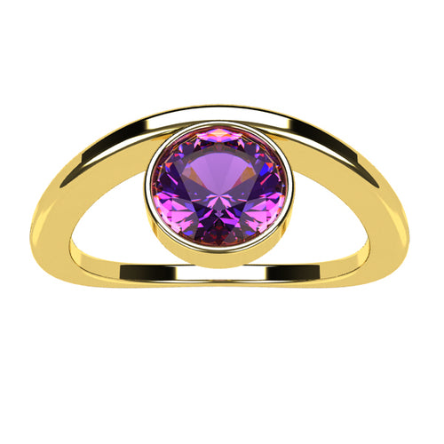 Or jaune 18 carats - Améthyste