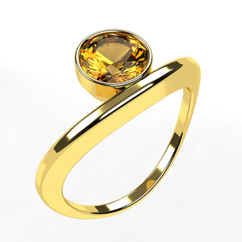 Or jaune 18 carats - Citrine