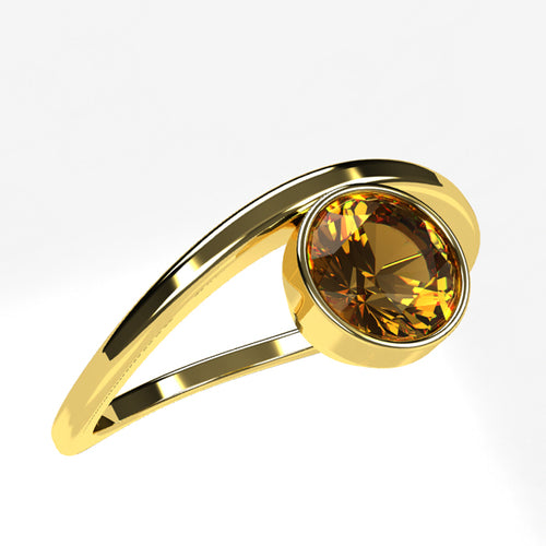 Or jaune 18 carats - Citrine