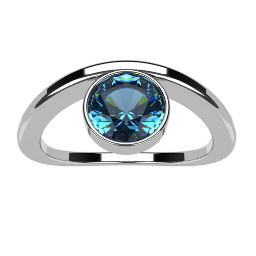 Or blanc 18 carats - Argent 925 -  Topaze