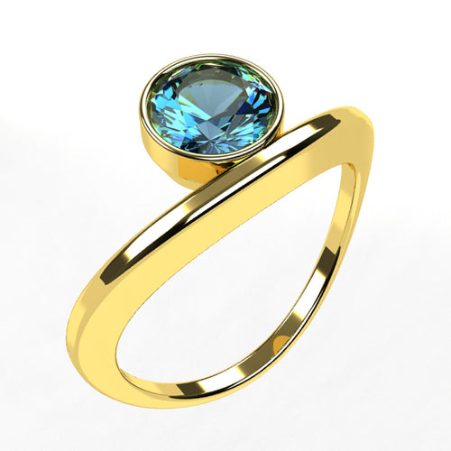 Or jaune 18 carats - Topaze