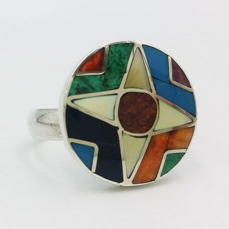 bague ronde pierres fines