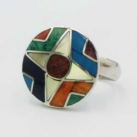bague ronde pierres fines